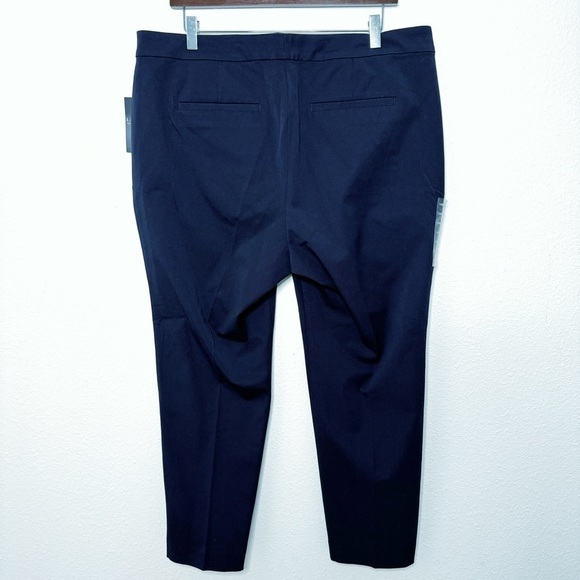 Lauren Ralph Lauren navy blue ankle trouser pants straight leg plus size 14 NWT - Picture 5 of 10